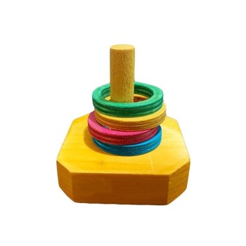 حلقه و میله چوبی تکی